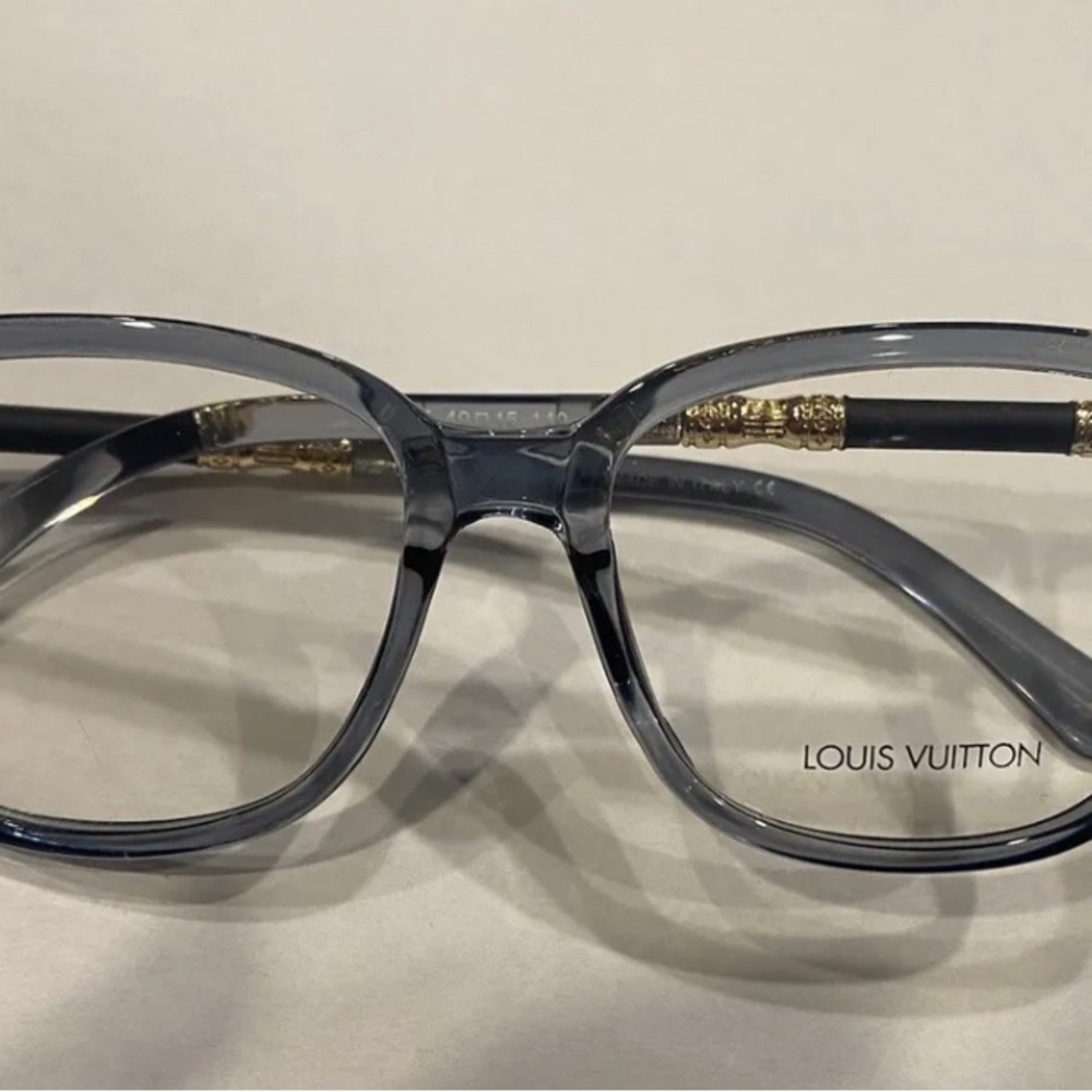2184 Gray  49/15/140 Eyeglass Frame/ Box, Pouch, cleaning cloth